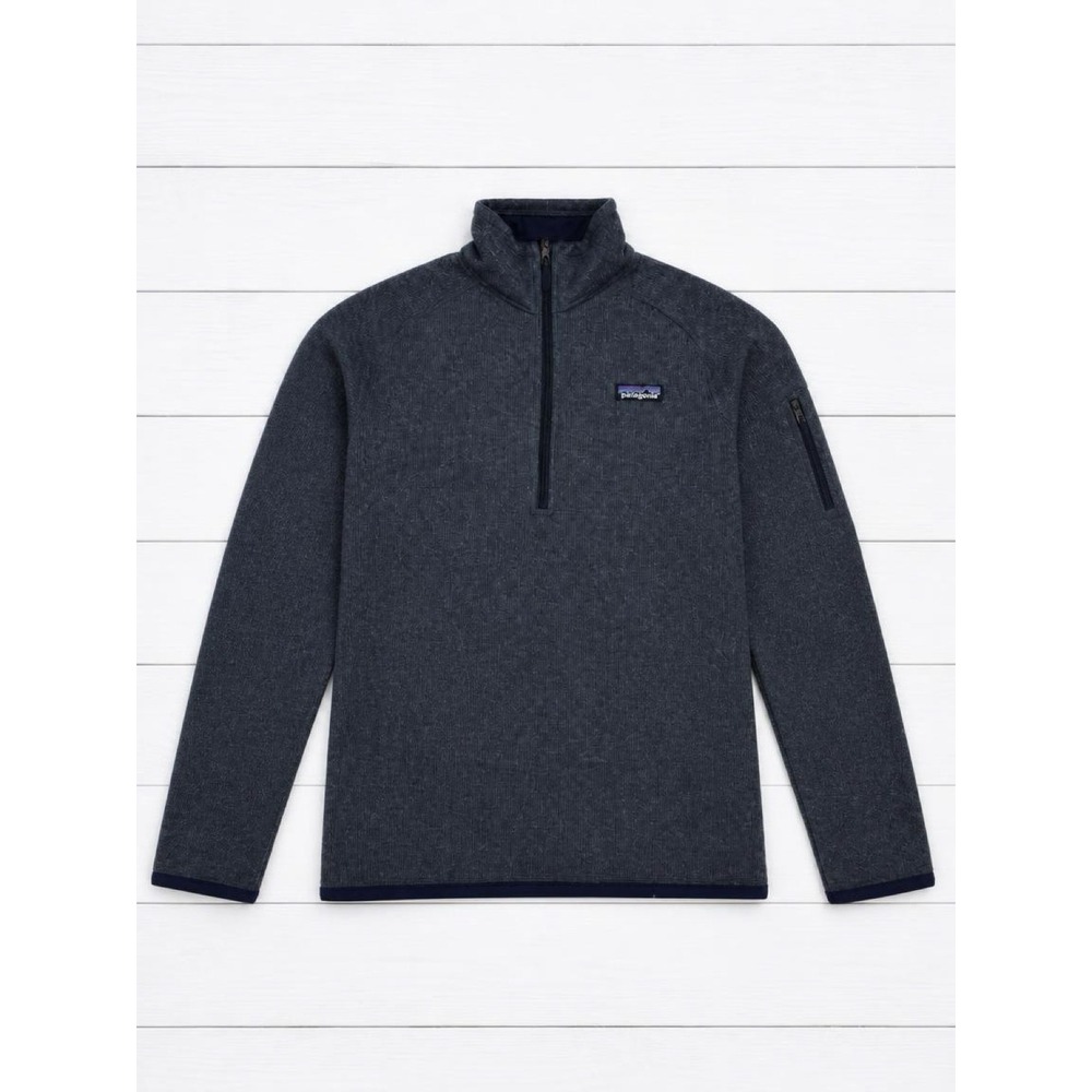 Patagonia Better Sweater Quarter Zip Fleece Navy Blue Heather Women Medium